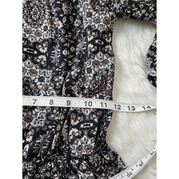 Apt. 9 Womens Romper Playsuit Black Tribal‎ Print Pockets Jewel Neck Rayon M - Picture 3 of 6